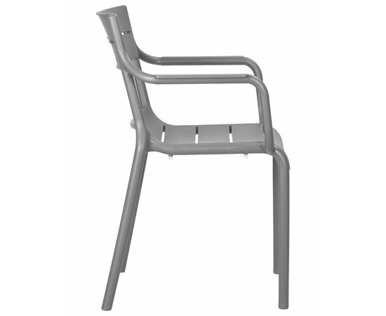 Стул обеденный DOBRIN TIM ARM, темно-серый (GR-04), Вариант: тёмно-серый (GR-04), изображение 3 | Интернет магазин мебели и декора LifeDekor