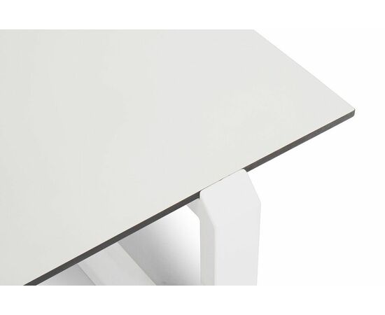 "Варадеро" журнальный стол из HPL 110х60 H43, каркас алюминий белый муар, цвет столешницы "молочный", изображение 4 | Интернет магазин мебели и декора LifeDekor