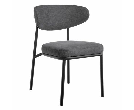 Стул Lucas 2 серый шенилл с чёрными ножками | Интернет магазин мебели и декора LifeDekor