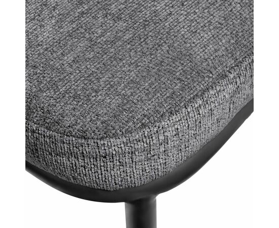 Стул полубарный Lucas 2 серый шенилл с чёрными ножками, изображение 7 | Интернет магазин мебели и декора LifeDekor
