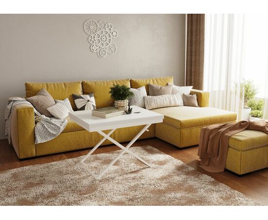 Стол трансформер Орфей 1, белый/белый, изображение 12 | Интернет магазин мебели и декора LifeDekor