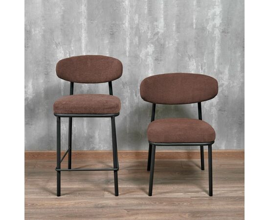 Стул Lucas 2 терракотовый шенилл с чёрными ножками, изображение 13 | Интернет магазин мебели и декора LifeDekor