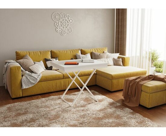 Стол трансформер Орфей 1, белый/белый, изображение 13 | Интернет магазин мебели и декора LifeDekor