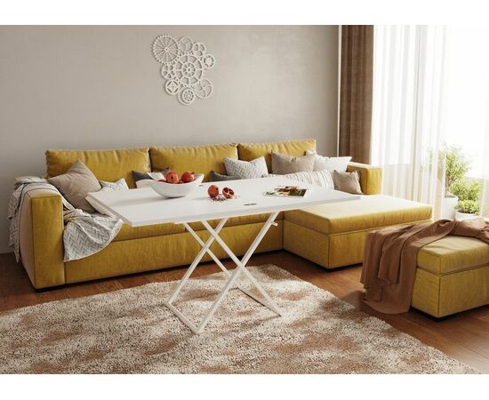 Стол трансформер Орфей 1, белый/белый, изображение 14 | Интернет магазин мебели и декора LifeDekor