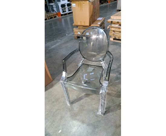 Стул Louis Ghost прозрачный серый FR 0037Y, изображение 2 | Интернет магазин мебели и декора LifeDekor