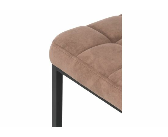 Барный стул Лофт микровелюр катания корица / черный матовый, изображение 4 | Интернет магазин мебели и декора LifeDekor