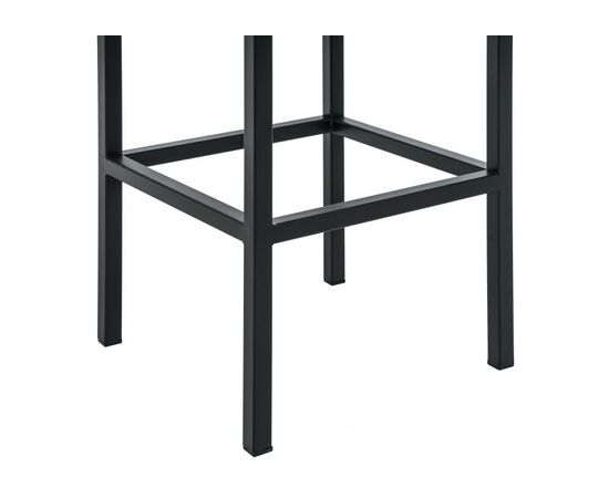 Барный стул Лофт кож.зам. темно-серый / черный матовый, изображение 6 | Интернет магазин мебели и декора LifeDekor