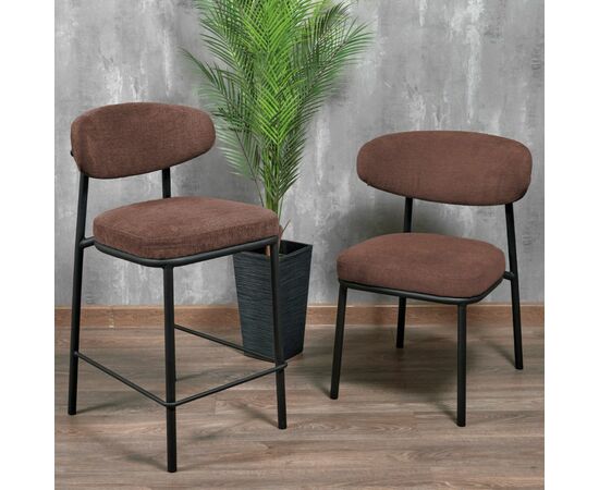 Стул Lucas 2 терракотовый шенилл с чёрными ножками, изображение 10 | Интернет магазин мебели и декора LifeDekor