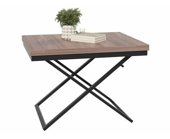 Стол трансформер Орфей 1, чёрный/шимо темный, изображение 2 | Интернет магазин мебели и декора LifeDekor