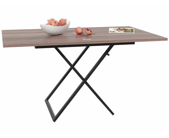 Стол трансформер Орфей 1, чёрный/шимо темный, изображение 14 | Интернет магазин мебели и декора LifeDekor