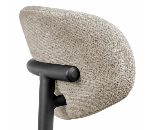 Стул полубарный Lucas 2 латте шенилл с чёрными ножками, изображение 5 | Интернет магазин мебели и декора LifeDekor