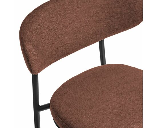 Стул Lucas 2 терракотовый шенилл с чёрными ножками, изображение 5 | Интернет магазин мебели и декора LifeDekor