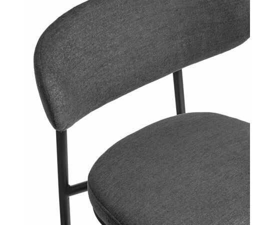 Стул Lucas 2 серый шенилл с чёрными ножками, изображение 5 | Интернет магазин мебели и декора LifeDekor