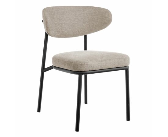 Стул Lucas 2 латте шенилл с чёрными ножками | Интернет магазин мебели и декора LifeDekor