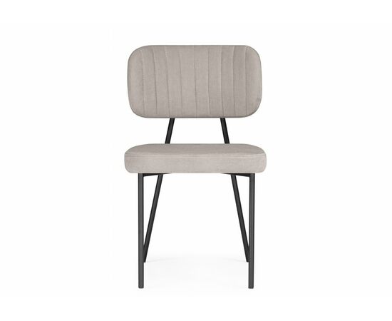 Стул на металлокаркасе Вакао латте brendy smoke 04 / черный, изображение 3 | Интернет магазин мебели и декора LifeDekor