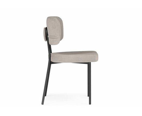 Стул на металлокаркасе Вакао латте brendy smoke 04 / черный, изображение 4 | Интернет магазин мебели и декора LifeDekor