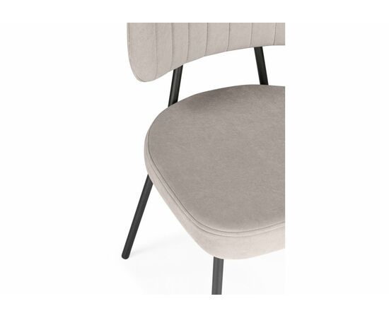 Стул на металлокаркасе Вакао латте brendy smoke 04 / черный, изображение 7 | Интернет магазин мебели и декора LifeDekor