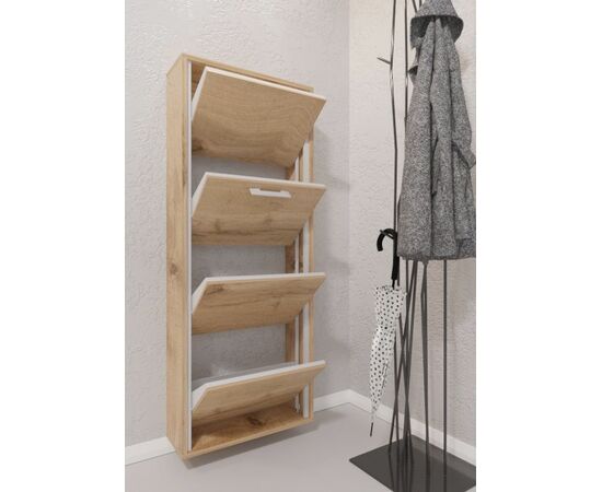 Обувница ЛАЙТ 4 МП (Дуб Вотан / Дуб Вотан), изображение 2 | Интернет магазин мебели и декора LifeDekor