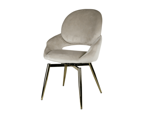 Стул обеденный Виола BS1377-BG-2, бежевый/золото | Интернет магазин мебели и декора LifeDekor