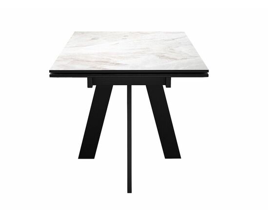 Стол DikLine SKM140 Керамика Italian Grey (глянец серый)/опоры черные, изображение 3 | Интернет магазин мебели и декора LifeDekor