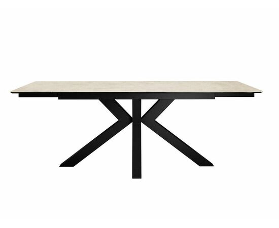 Стол DikLine SFE160 Керамика Krater Perla (бежевый матовый)/подстолье черное/опоры черные (2 уп.), изображение 4 | Интернет магазин мебели и декора LifeDekor