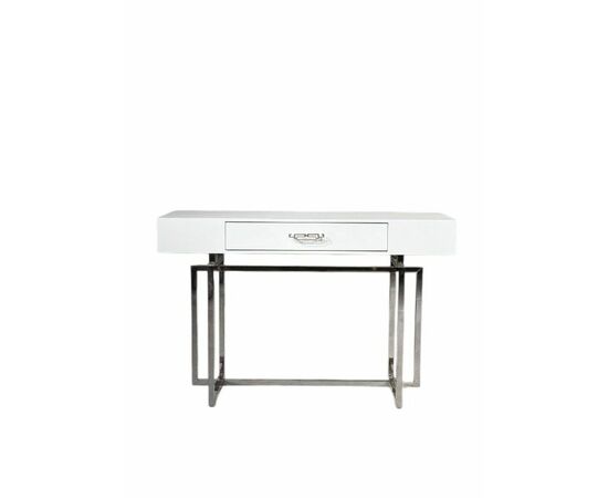 Стол-консоль Гарда-1 P-MJ-003, 120х40х76 см, белый/хром | Интернет магазин мебели и декора LifeDekor