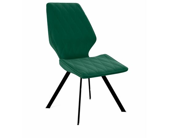 Стул DikLine 243 поворотный K13 изумруд, ножки черные, изображение 2 | Интернет магазин мебели и декора LifeDekor