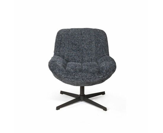 Кресло с кручением Mateo, букле биколорный синий, изображение 6 | Интернет магазин мебели и декора LifeDekor