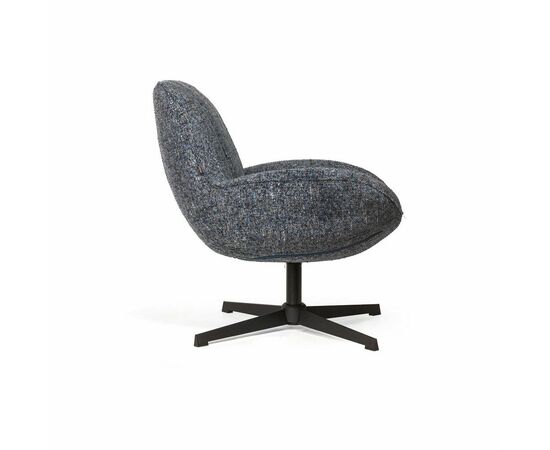 Кресло с кручением Mateo, букле биколорный синий, изображение 3 | Интернет магазин мебели и декора LifeDekor