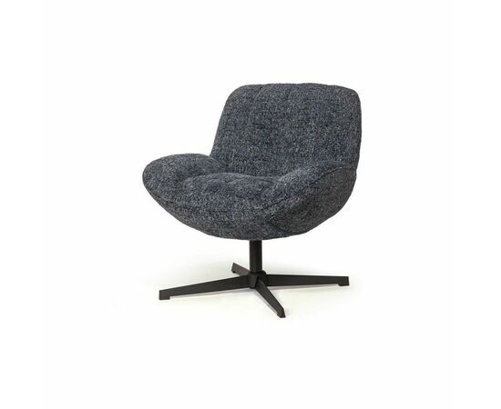 Кресло с кручением Mateo, букле биколорный синий, изображение 4 | Интернет магазин мебели и декора LifeDekor