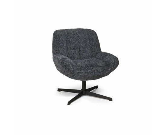 Кресло с кручением Mateo, букле биколорный синий, изображение 13 | Интернет магазин мебели и декора LifeDekor