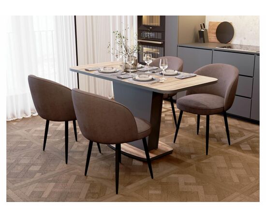 Стол деревянный Комфорт авелано / графит, изображение 2 | Интернет магазин мебели и декора LifeDekor