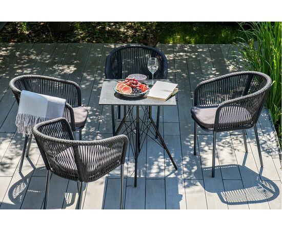 "Конте" интерьерный стол из HPL 70x70см, цвет "серый гранит", изображение 8 | Интернет магазин мебели и декора LifeDekor