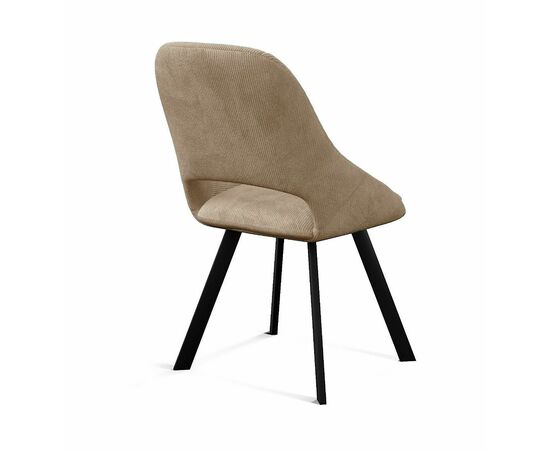 Стул DikLine 247 поворотный, AN18 бежевый, ножки черные, изображение 2 | Интернет магазин мебели и декора LifeDekor