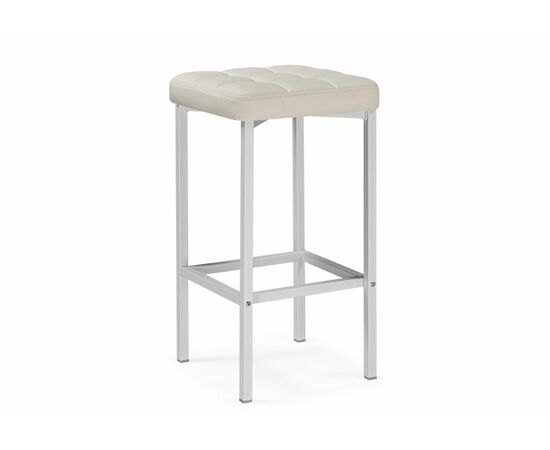 Барный стул Лофт кож.зам. линкольн белый / белый матовый | Интернет магазин мебели и декора LifeDekor