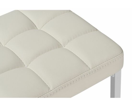 Барный стул Лофт кож.зам. линкольн белый / белый матовый, изображение 5 | Интернет магазин мебели и декора LifeDekor