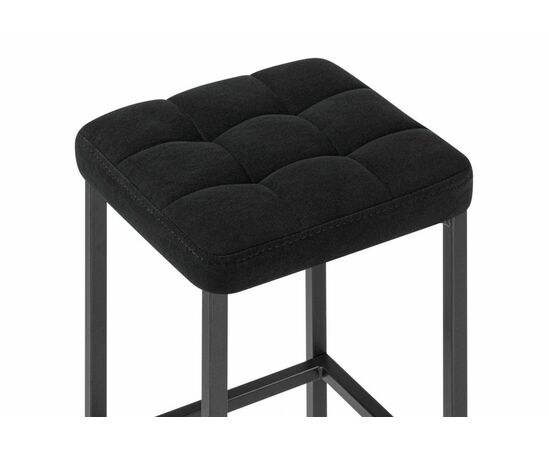 Барный стул Лофт микровелюр катания блэк / черный матовый, изображение 4 | Интернет магазин мебели и декора LifeDekor