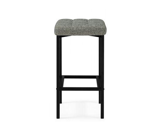Барный стул Лофт рогожка графит / черный матовый, изображение 3 | Интернет магазин мебели и декора LifeDekor