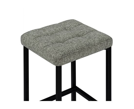 Барный стул Лофт рогожка графит / черный матовый, изображение 4 | Интернет магазин мебели и декора LifeDekor