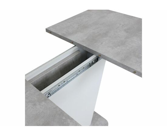 Стол деревянный Комфорт цемент светлый / белый, изображение 6 | Интернет магазин мебели и декора LifeDekor