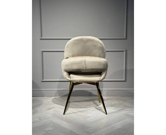 Стул обеденный Виола BS1377-BG-2, бежевый/золото, изображение 9 | Интернет магазин мебели и декора LifeDekor