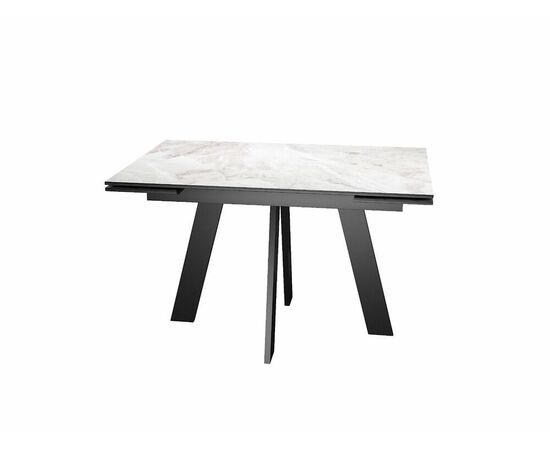 Стол DikLine SKM140 Керамика Italian Grey (глянец серый)/опоры черные, изображение 4 | Интернет магазин мебели и декора LifeDekor