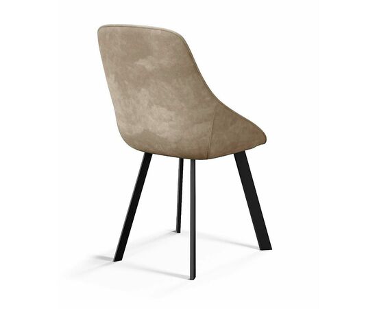 Стул DikLine 246 поворотный, AM2 крем, ножки черные, изображение 4 | Интернет магазин мебели и декора LifeDekor