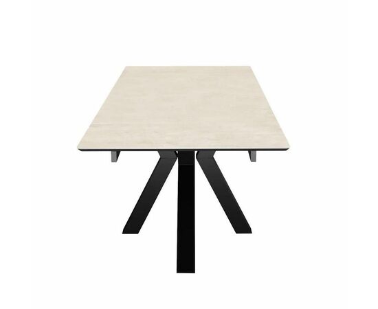 Стол DikLine SFE160 Керамика Krater Perla (бежевый матовый)/подстолье черное/опоры черные (2 уп.), изображение 3 | Интернет магазин мебели и декора LifeDekor