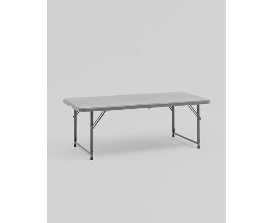 Стол-чемодан складной 122*61*74 см с регулировкой высоты серый, изображение 2 | Интернет магазин мебели и декора LifeDekor