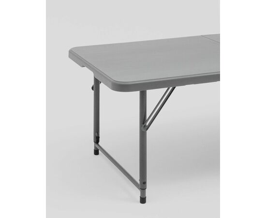 Стол-чемодан складной 122*61*74 см с регулировкой высоты серый, изображение 5 | Интернет магазин мебели и декора LifeDekor