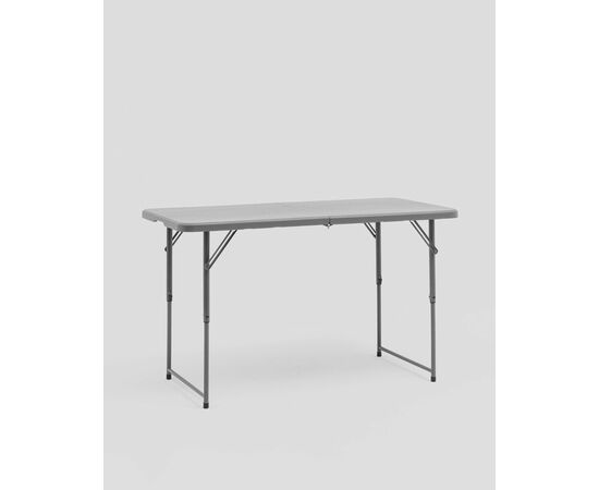Стол-чемодан складной 122*61*74 см с регулировкой высоты серый, изображение 4 | Интернет магазин мебели и декора LifeDekor