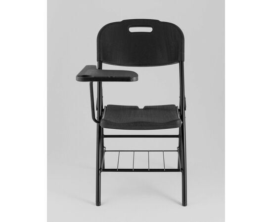 Стул складной банкетный со столиком и полкой черный, изображение 3 | Интернет магазин мебели и декора LifeDekor