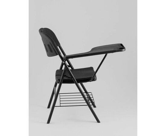 Стул складной банкетный со столиком и полкой черный, изображение 4 | Интернет магазин мебели и декора LifeDekor