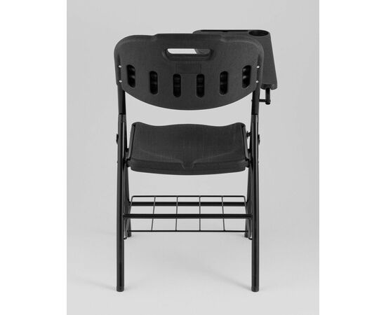 Стул складной банкетный со столиком и полкой черный, изображение 5 | Интернет магазин мебели и декора LifeDekor